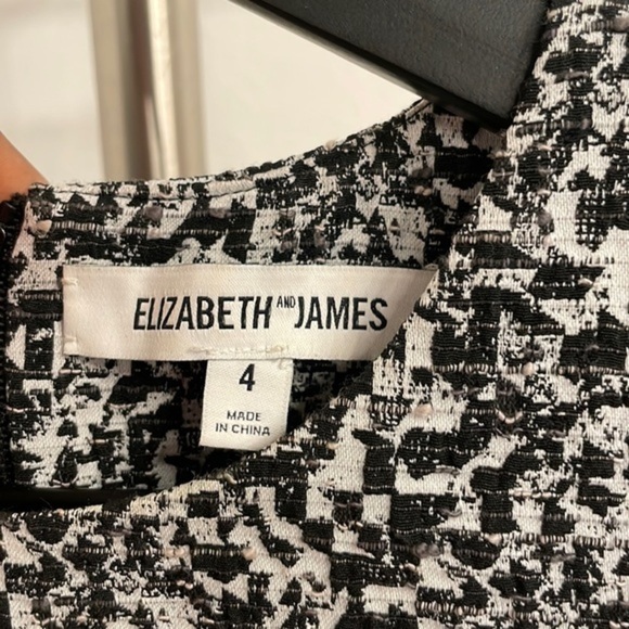 Elizabeth and James Black and White Fitted Dress - Picture 3 of 8